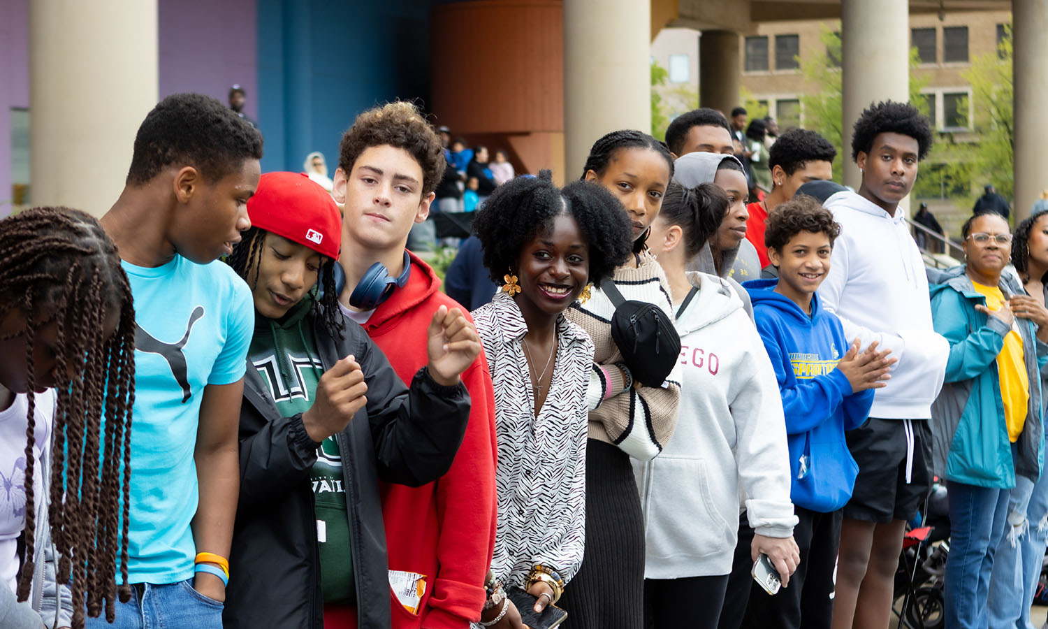 CCC Youth Ticket Sponsor students watching parade